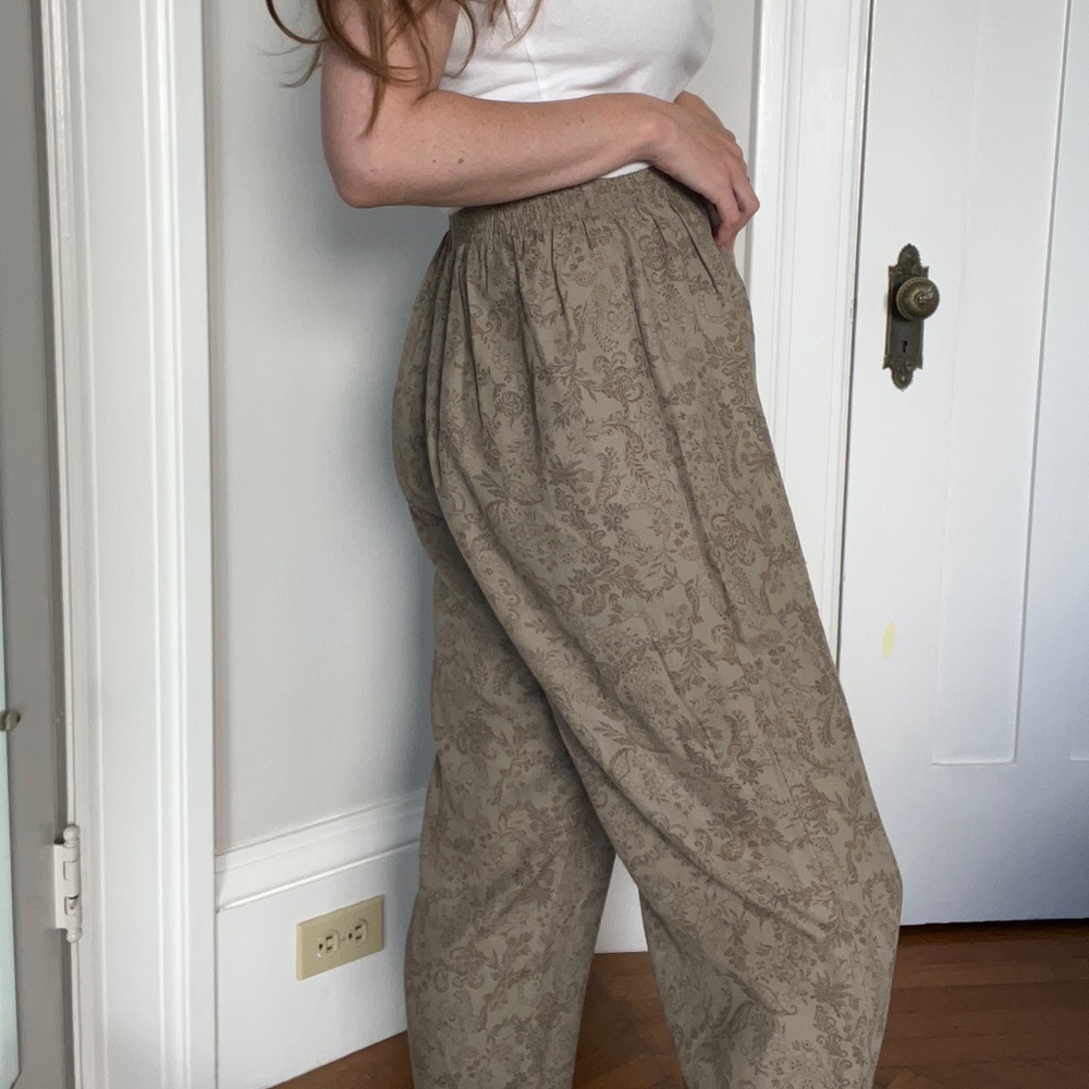 Paisley Tan Trousers